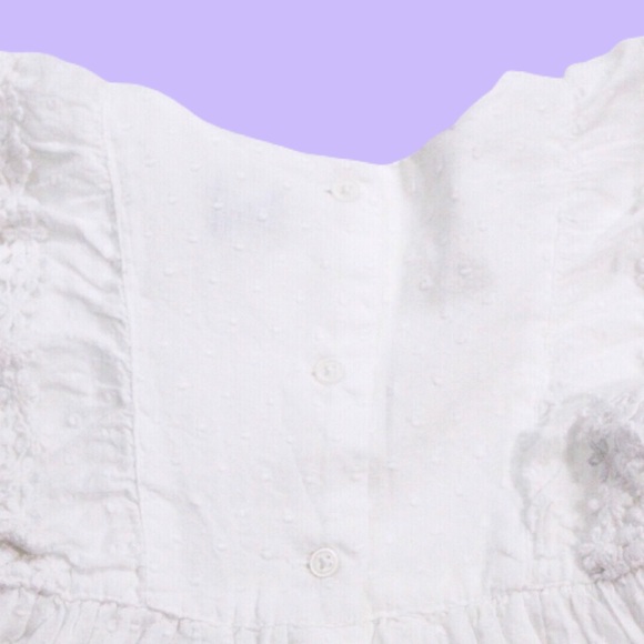 NWT Baby Gap White Eyelet Sleeveless Floral Dress - Picture 6 of 10